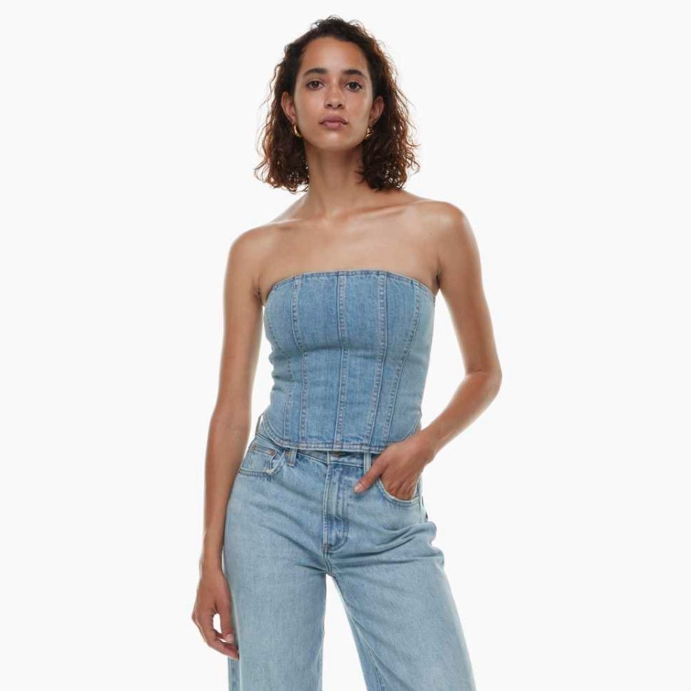 Aritzia Denim Forum 90’s Debbie denim tube top